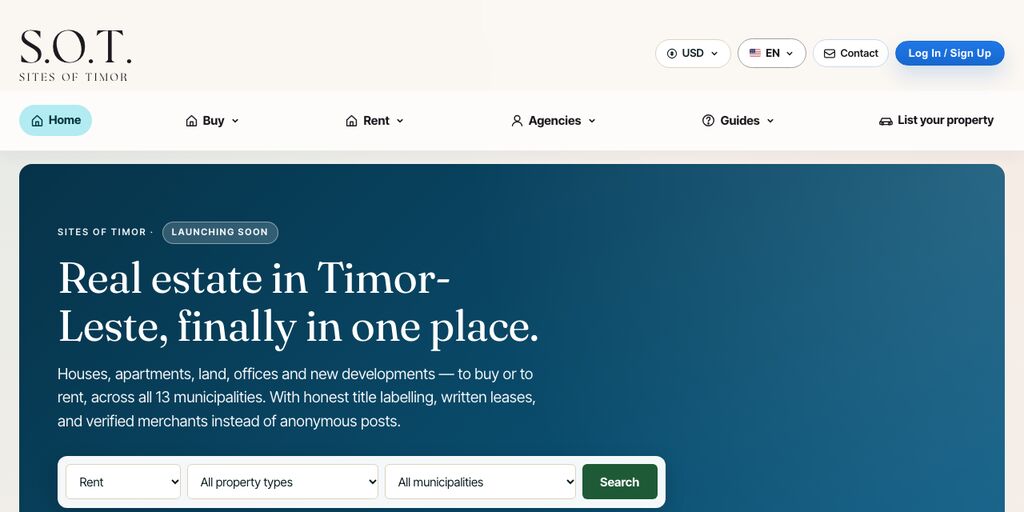 The Sites of Timor home page