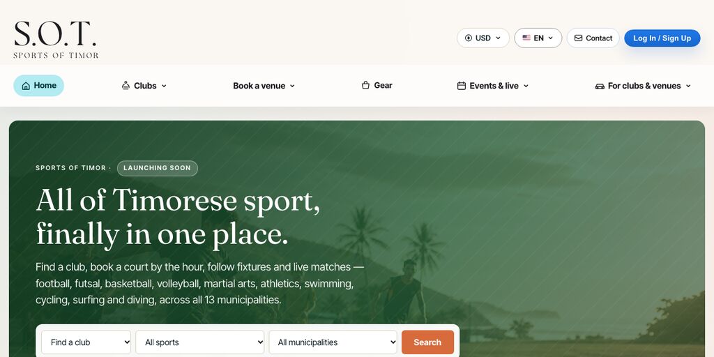 The Sports of Timor home page